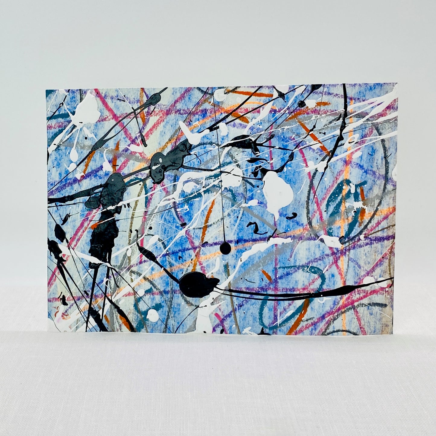 Abstract Splatter Painting, Set of 9