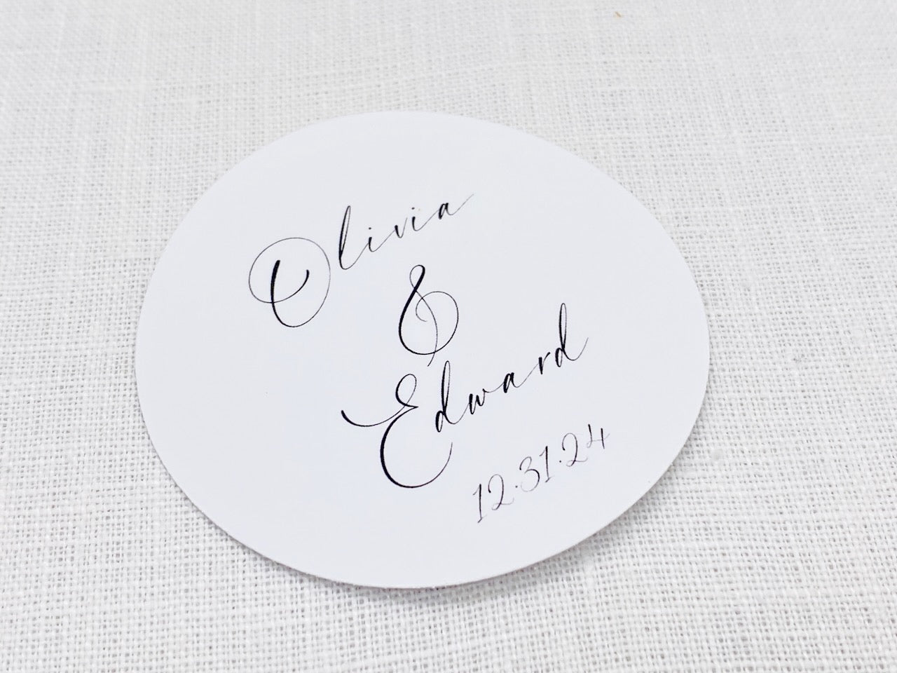 Wedding Favor Stickers with Couples Names