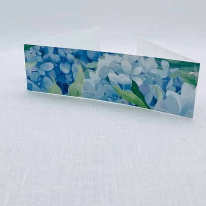 Blue Hydrangea Belly Bands for Wedding Invitations, Botanical Belly Bands for Wedding Invitations, 1.5" ( 50 Pack) - Gallery360 Designs