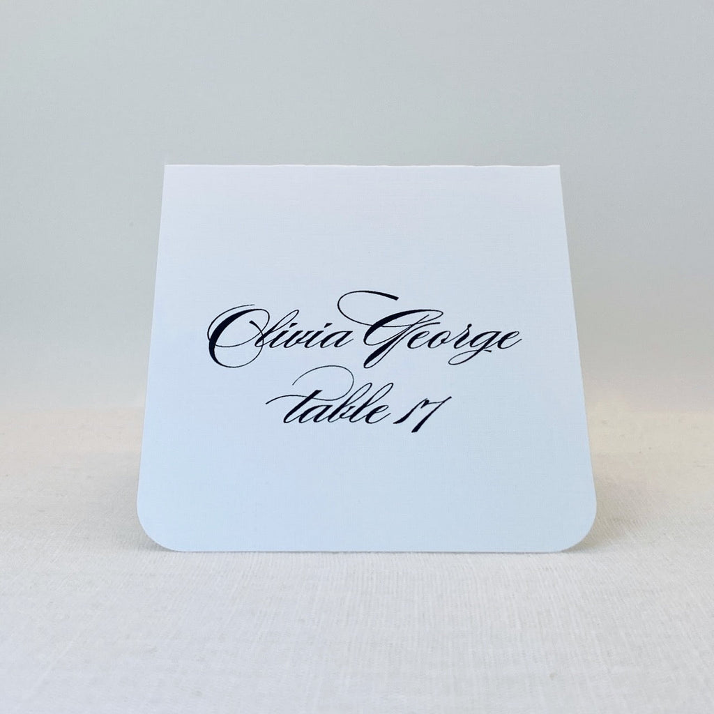 Personalized Square Wedding Place Cards - Gallery360 Designs