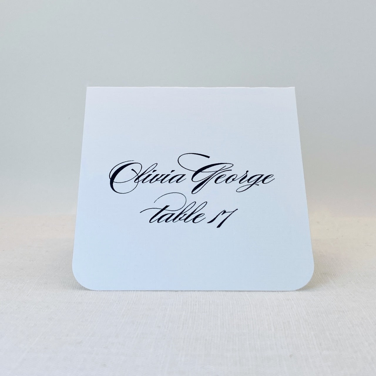 Personalized Square Wedding Place Cards - Gallery360 Designs