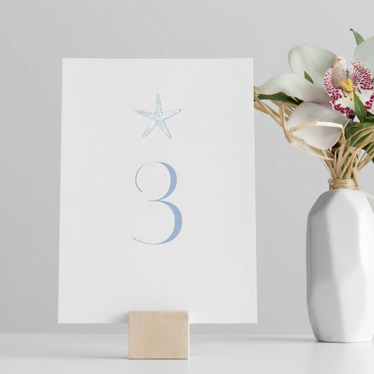 Starfish Wedding Table Numbers