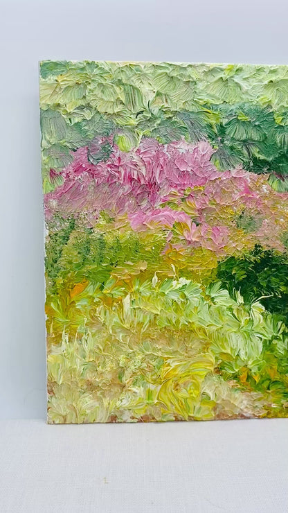 Textured Garden Study No. 2 – 8x10 Textured Oil Painting on Canvas